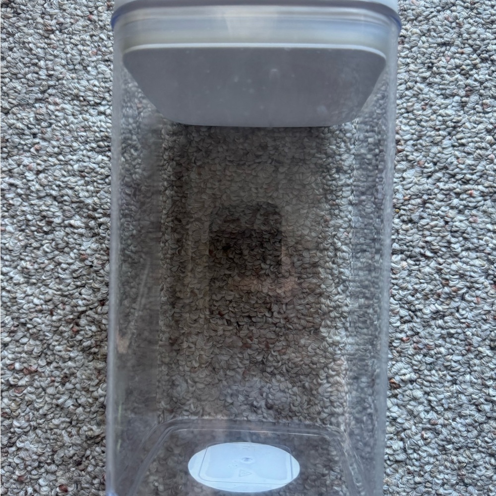 Clear Plastic Home Decor Airtight Storage Container - New but Corner Broken
